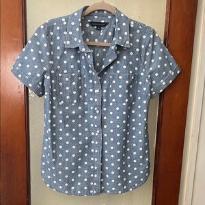 Tommy Hilfiger Chambray Polka Dot Shirt